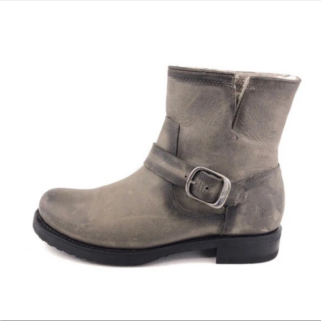 Frye Veronica Shearling Bootie In Gray